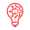 lightbulb connected red